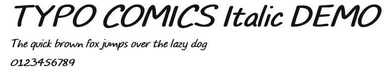 TYPO COMICS Italic DEMO Preview