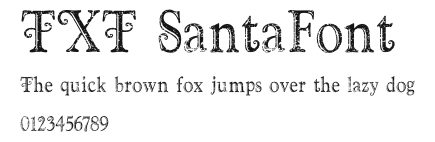 TXT SantaFont Preview