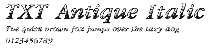 TXT Antique Italic Preview