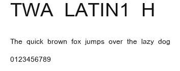 TWA LATIN1 H Preview
