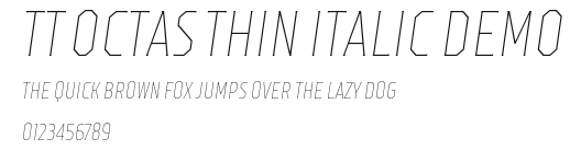 TT Octas Thin Italic DEMO Preview