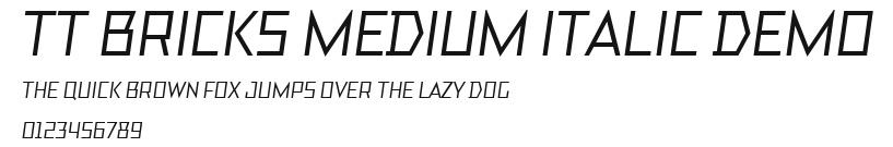 TT Bricks Medium Italic DEMO Preview