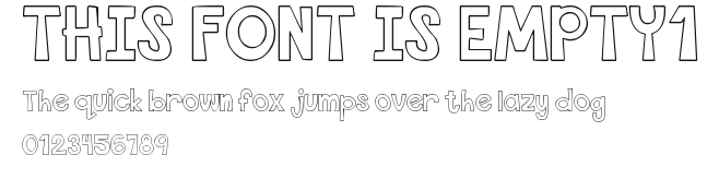 THIS FONT IS EMPTY1 Preview