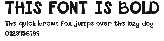 THIS FONT IS BOLD Preview