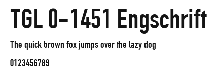TGL 0-1451 Engschrift Preview