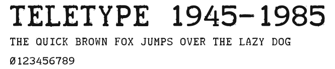 TELETYPE 1945-1985 Preview