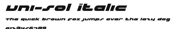 uni-sol Italic Preview