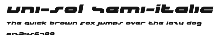 uni-sol Semi-Italic Preview