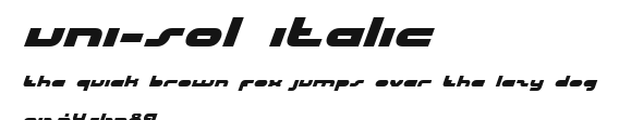 uni-sol italic Preview