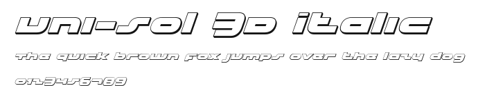 uni-sol 3D Italic Preview