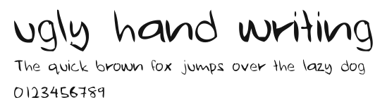 ugly hand writing Preview