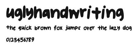uglyhandwriting Preview