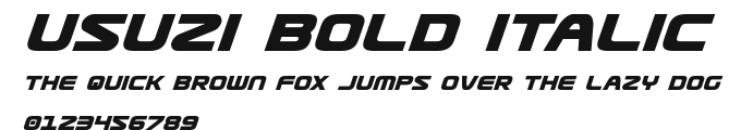 Usuzi Bold Italic Preview