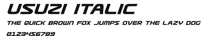 Usuzi Italic Preview