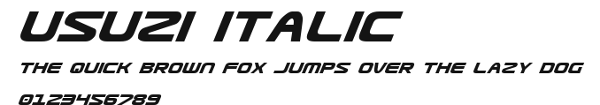 Usuzi Italic Preview