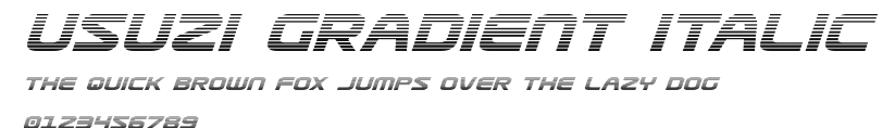Usuzi Gradient Italic Preview