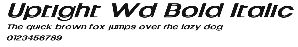 Uptight Wd Bold Italic Preview