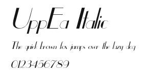 UppEa Italic Preview