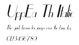 UppEa Th Italic Preview