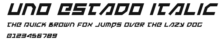 Uno Estado Italic Preview