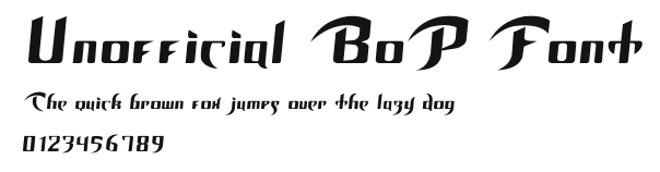 Unofficial BoP Font Preview