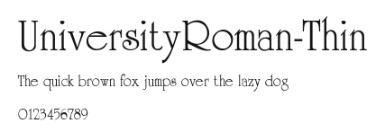 UniversityRoman-Thin Preview