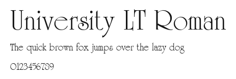 University LT Roman Preview