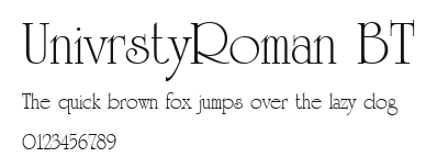UnivrstyRoman BT Preview