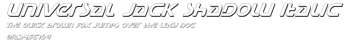 Universal Jack Shadow Italic Preview