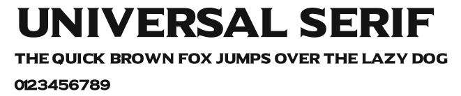 Universal Serif Preview