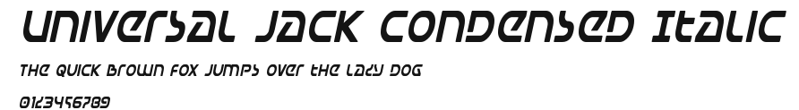 Universal Jack Condensed Italic Preview