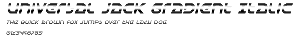 Universal Jack Gradient Italic Preview