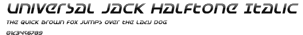 Universal Jack Halftone Italic Preview