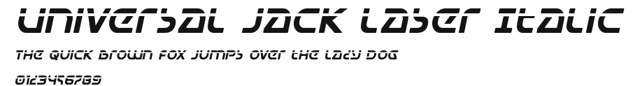 Universal Jack Laser Italic Preview