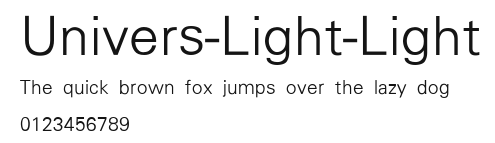 Univers-Light-Light Preview