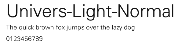 Univers-Light-Normal Preview