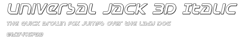 Universal Jack 3D Italic Preview