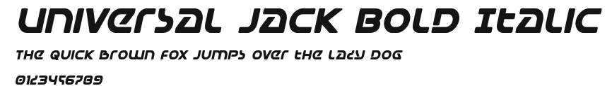 Universal Jack Bold Italic Preview