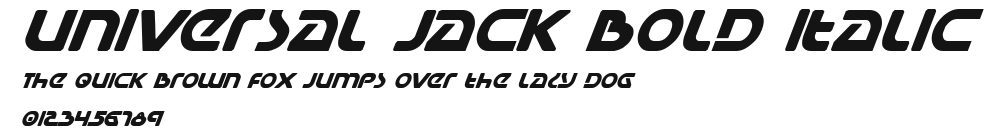 Universal Jack Bold Italic Preview