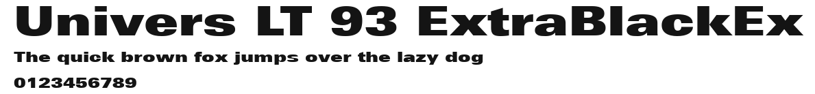 Univers LT 93 ExtraBlackEx Preview