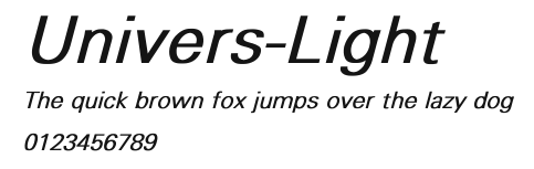 Univers-Light Preview