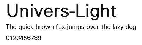 Univers-Light Preview