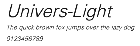 Univers-Light Preview
