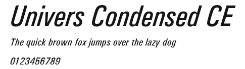 Univers Condensed CE Preview