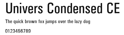 Univers Condensed CE Preview