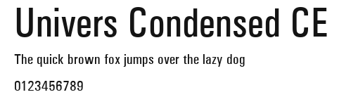 Univers Condensed CE Preview