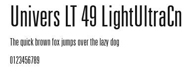 Univers LT 49 LightUltraCn Preview