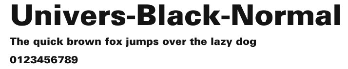 Univers-Black-Normal Preview