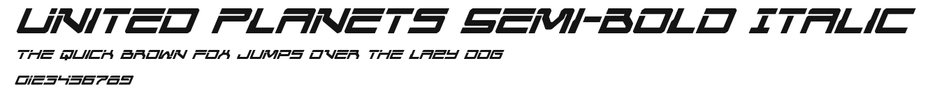 United Planets Semi-Bold Italic Preview