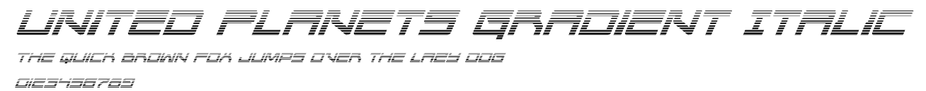 United Planets Gradient Italic Preview